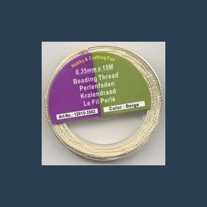 perlesnor 0,35mm sort 15 m beige