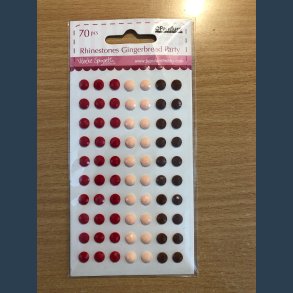 rhinsten ass rosa/r�de farver 70 stk 6mm