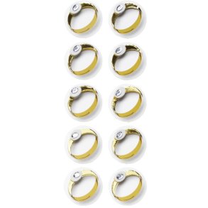 guldringe til kort 3D 10 stk