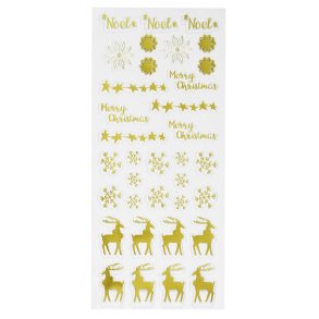 Sticers jul guld 3 ark