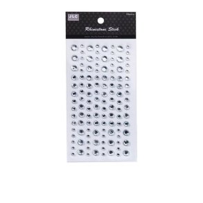 stickers 120 stk. 3 til 8 mm crystal