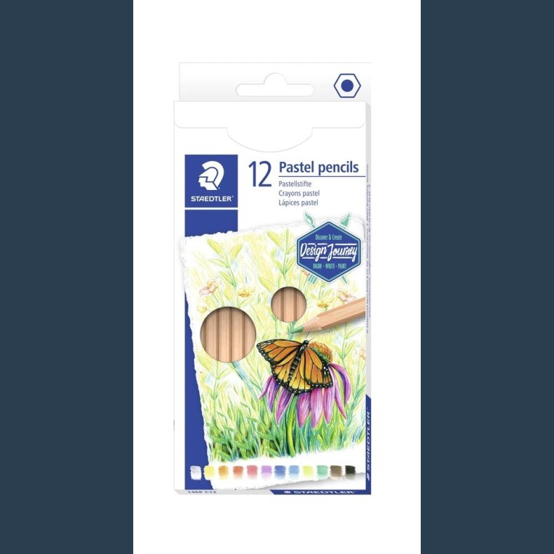 farveblyant pastel 12 stk.