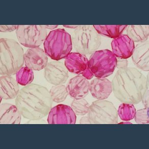 perle facet plast ass str 40 g  symfoni pink
