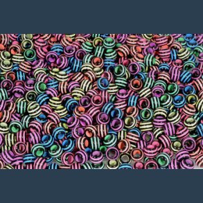 Plastperle 40 g sort m striber