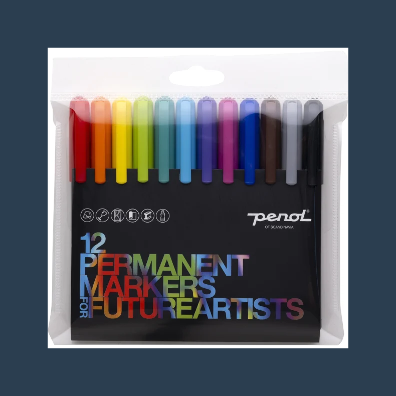 Penolpermanent markers 12 ass