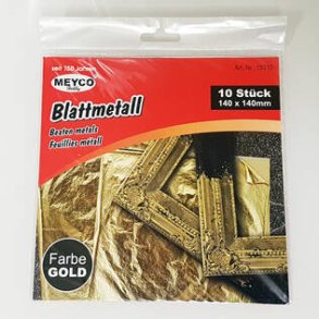 blad metal guld  - 10 ark