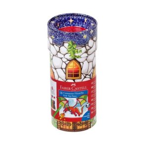 FABER-CASTELL  18 conneector tuscher i tin boks TILBUD