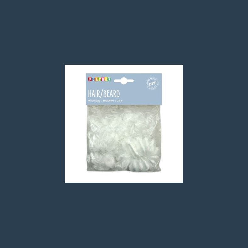 Nissesk�g/h�r 25 g hvid