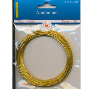 Aluminium tr�d  guld 1, mm x 8m