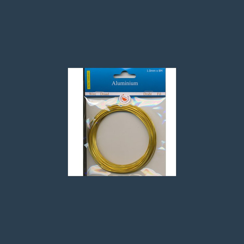 Aluminium tr�d  guld 1, mm x 8m