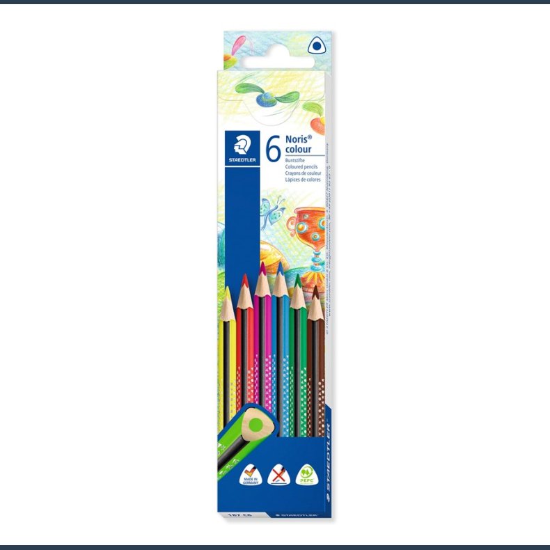 STAEDTLER  Noris Colour 6 ass  trekantede