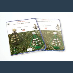 juletrer med flet 3 grnne med hvide stjerner