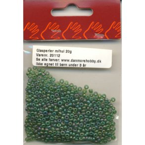 Glasperle/rocailles 2,5 mm ca 20g gr�nlig