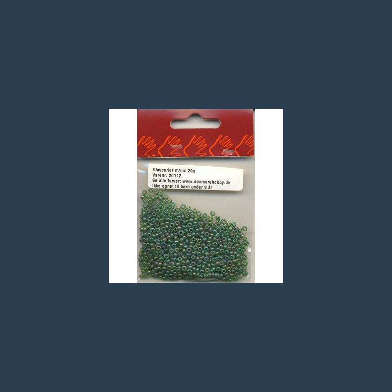 Glasperle/rocailles 2,5 mm ca 20g grnlig