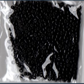 Glasperle/rocailles 2,5 mm ca 20g sort