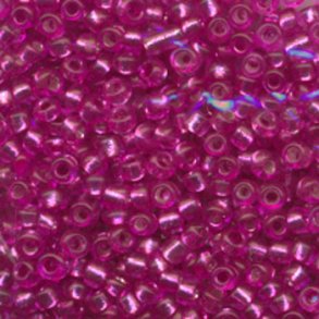Glasperler/rocailles 2,5mm /20g rosa m s�lv
