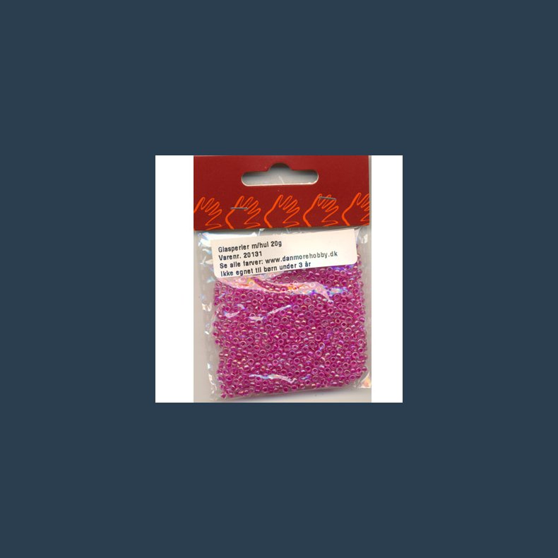 Glasperle/rocailles 2,5 mm ca 20g pink m slv