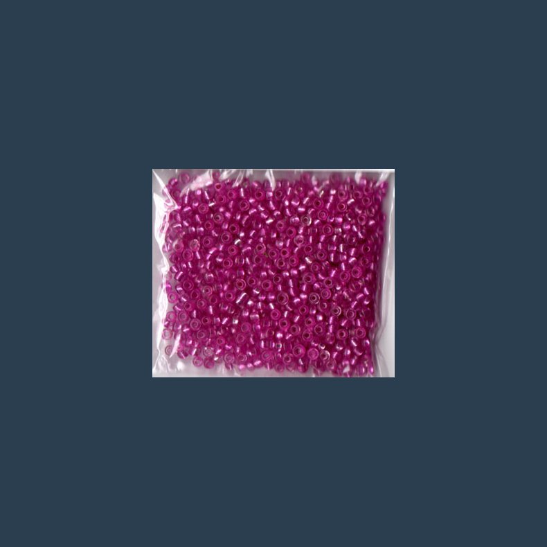 Glasperle/rocailles 2,5 mm ca 20g rosa m slv