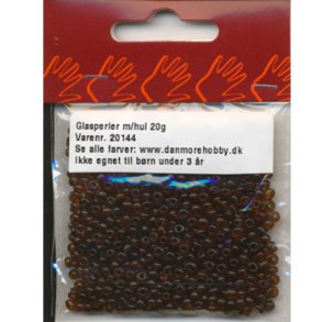 Glasperle/rocailles 2,5 mm ca 20g brune