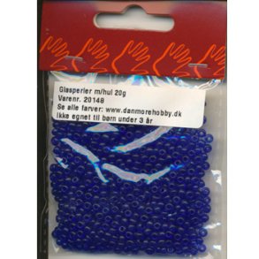 Glasperle/rocailles 2,5 mm ca 20g m�rkebl�