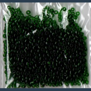 Glasperle/rocailles 2,5 mm ca20 g grn trans