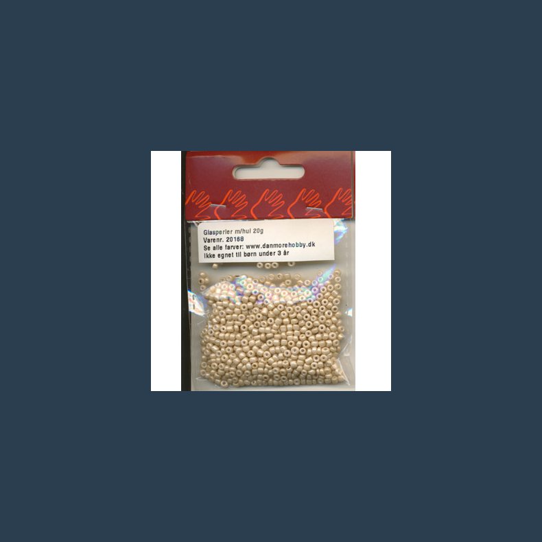 Glasperle/rocailles 2,5 mm ca 20g beige