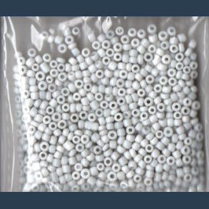 Glasperle/rocailles 2,5 mm ca 20g hvid