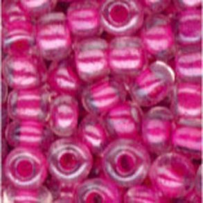 Glasperle/rocailles 2,5 mm ca 20g pink trans