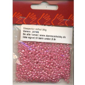 Glasperle/rocailles 2,5 mm ca 20g lyser�d m s�lv