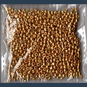 Glasperle/rocailles 2,5 mm ca 20g guld