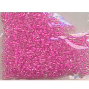 Glasperler/rocailles 2,5mm /20g lys rosa