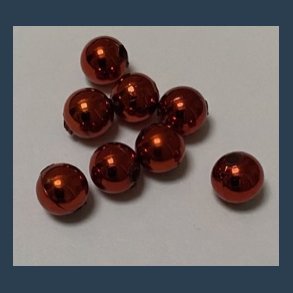 VOKSPERLE 12 mm 25 stk Rdkobber metallic