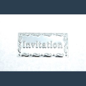 invitation skilte 12 stk. 2 x 4 cm metal