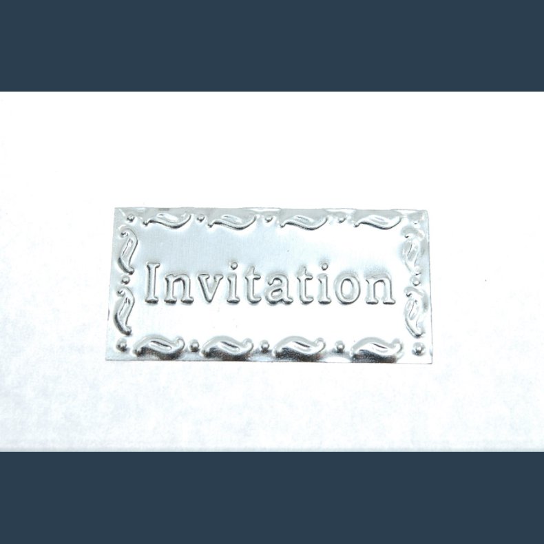 invitation skilte 12 stk. 2 x 4 cm metal