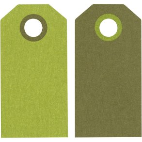 manillamrker  20 stk 6x3 cmlime grnne nuancer