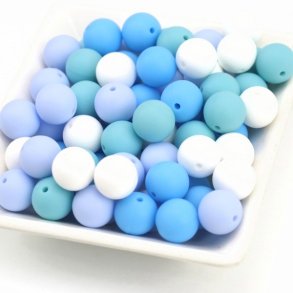 silicone perler bl� nuancer 5 stk ass. 15 mm