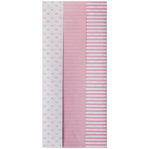 Clairefontaine silkepapir 50 x070cm 6 ark ass baby rosa farv