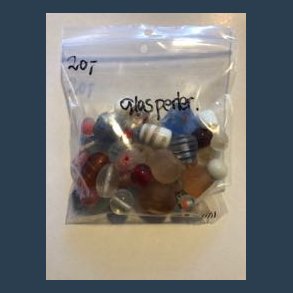 Hndlavet Glasperle 45-50 stk