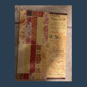 Designpapirblok A4 30 ark ass160 gram gule nuancer syrefri