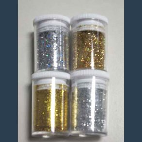 glitter drys fint 4 ass farver slv/ guld