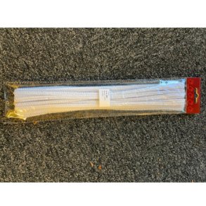 CHENILLE HVID 6MM 30 cm 25 stk