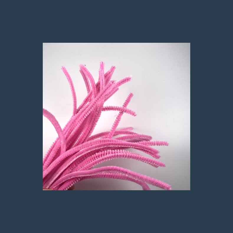chenille 6mml 25stk.rosa