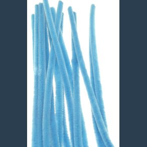 chenille 6mml 25stk.lysbl