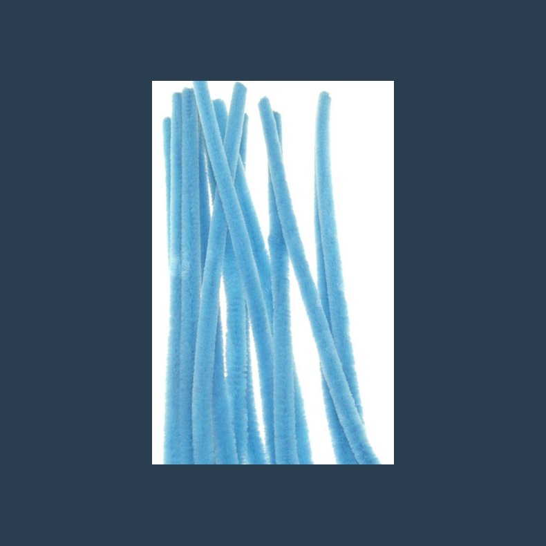 chenille 6mml 25stk.lysbl