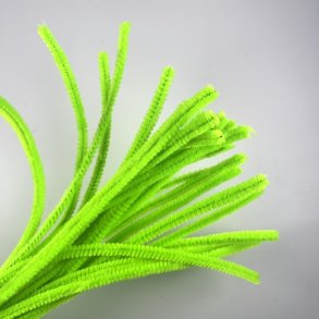 chenille 6mml 25stk.lysgrn