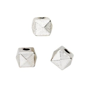 Metalperle kubus 20 stk 5x5 mm
