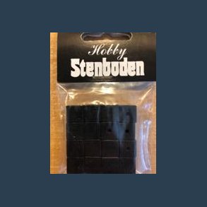 tr�perle firkant 10 x 10 mm 16 stk sort