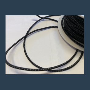 Anoraksnor elastisk 3mm m refleks sort 3m