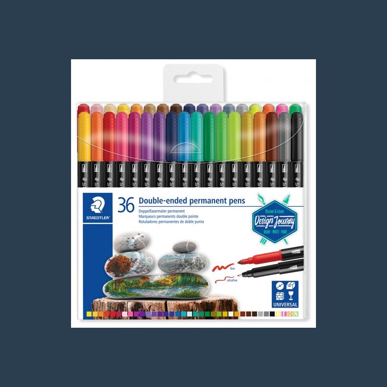 STAEDTLER   twin-tip permanent 36 stk.