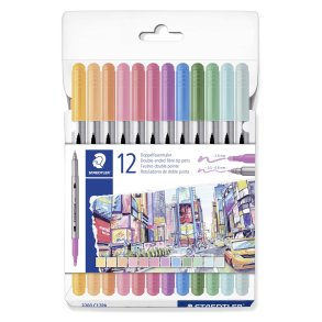 STAEDTLER DJ Duo pastel 12 stk ass